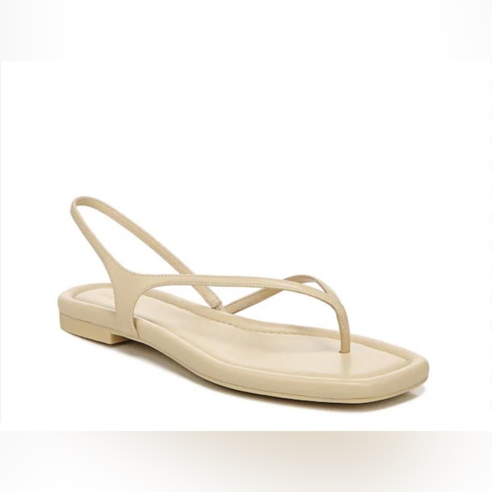 Vince Deana Leather Slingback Thong Strappy Sandals in Warm Brass - NWT